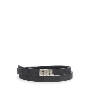 Erl Men Unisex Erl Suede Skinny Belt Leather
